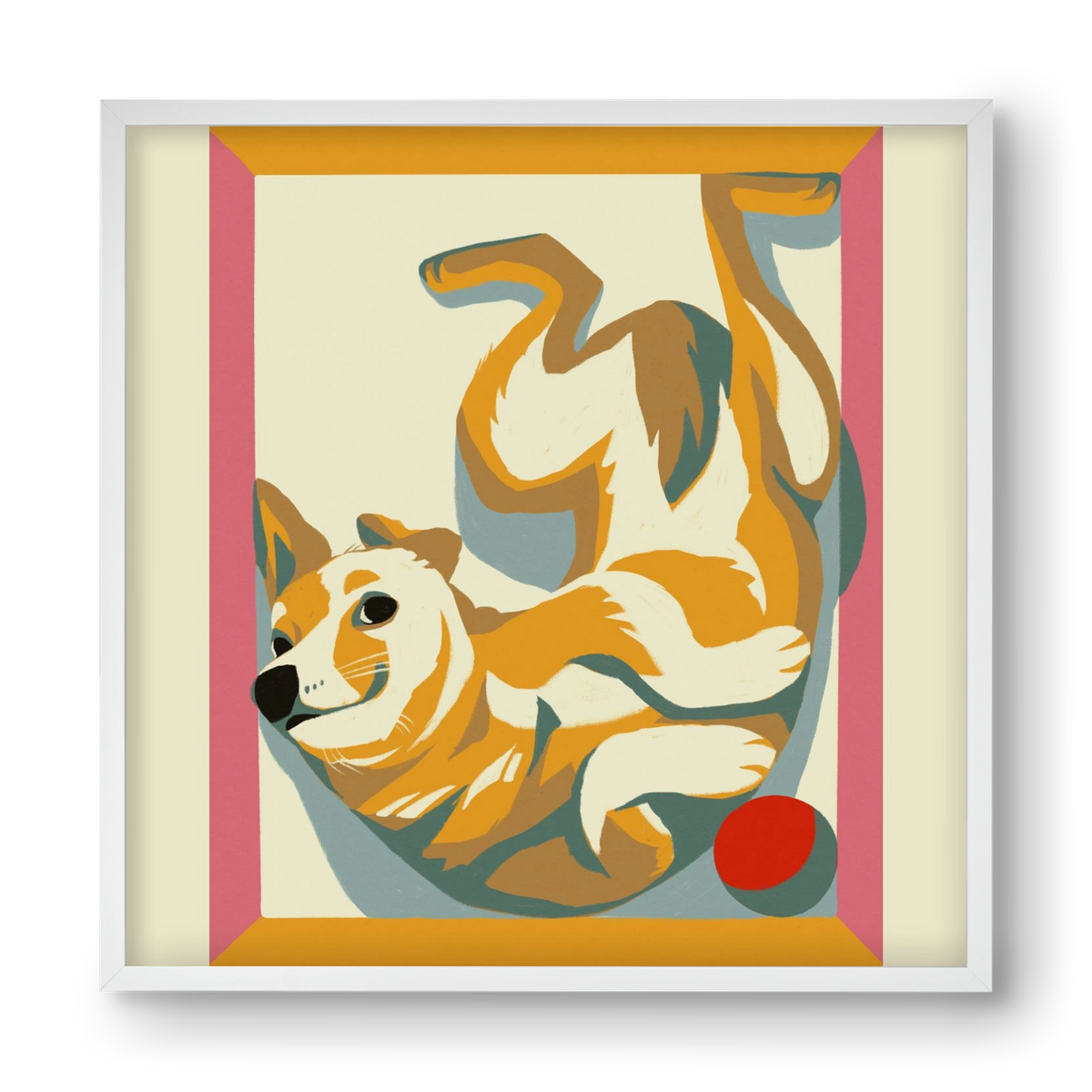 Rozi, 40x40 cm (40x40 cm), Fehér keret