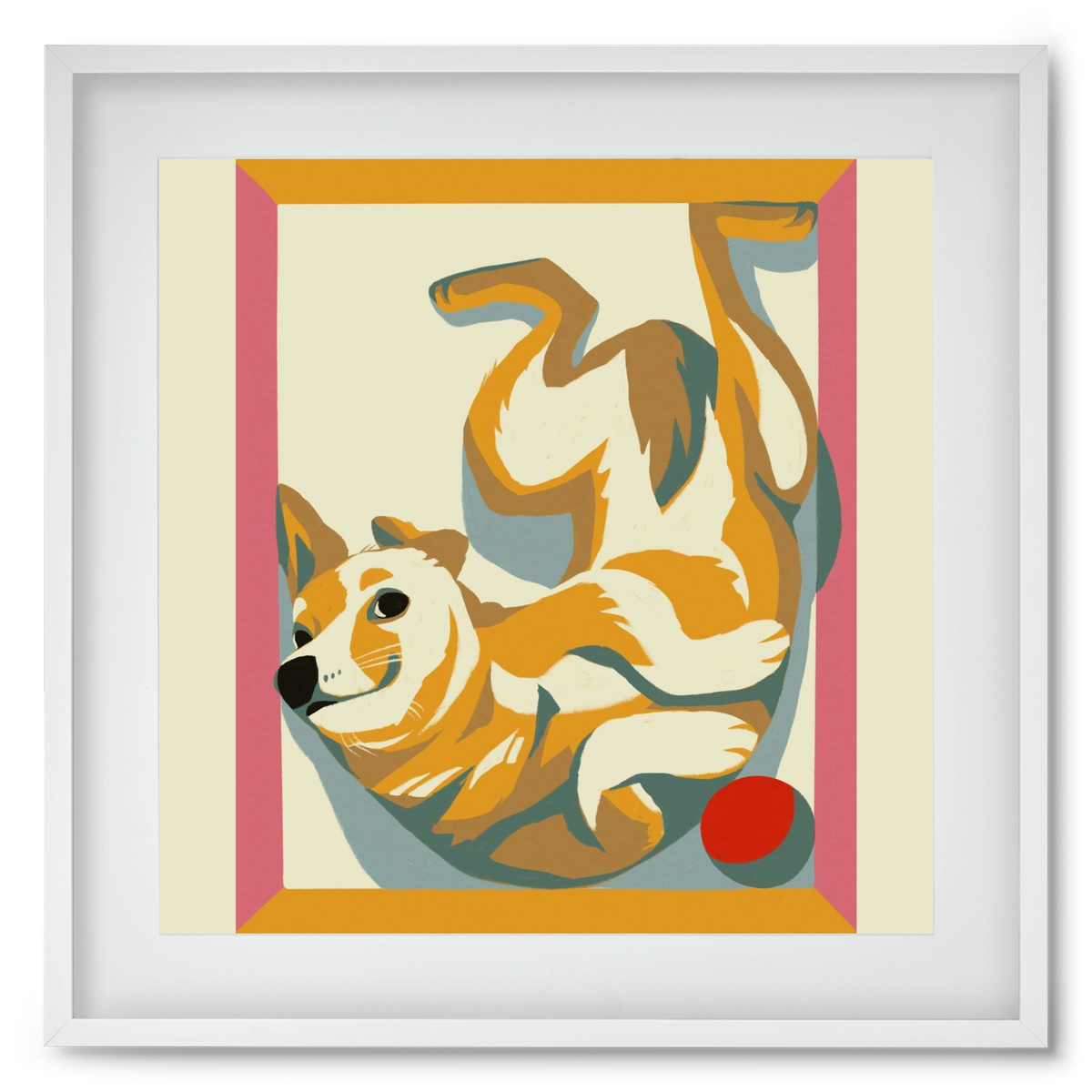 Rozi, 50x50 cm (40x40 cm), Fehér keret, paszpartuval