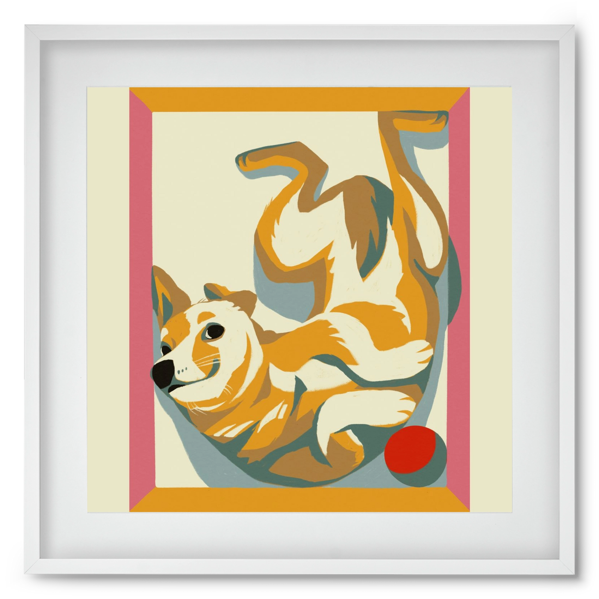 Rozi, 50x50 cm (40x40 cm), Fehér keret, paszpartuval