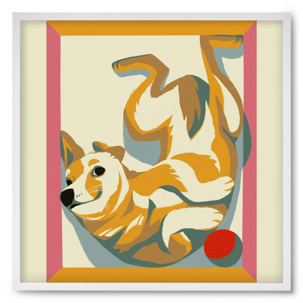 Rozi, 50x50 cm (50x50 cm), Fehér keret