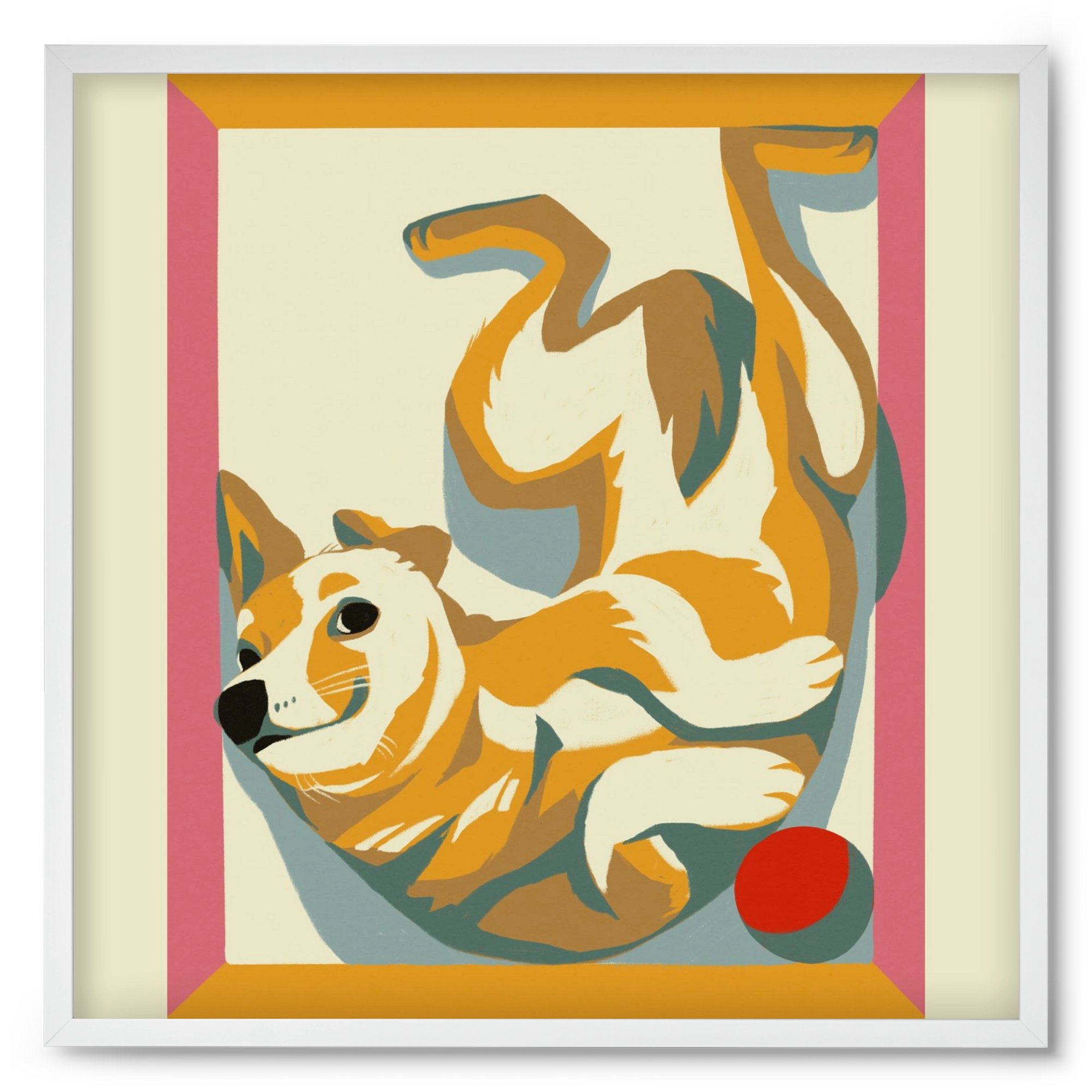 Rozi, 50x50 cm (50x50 cm), Fehér keret