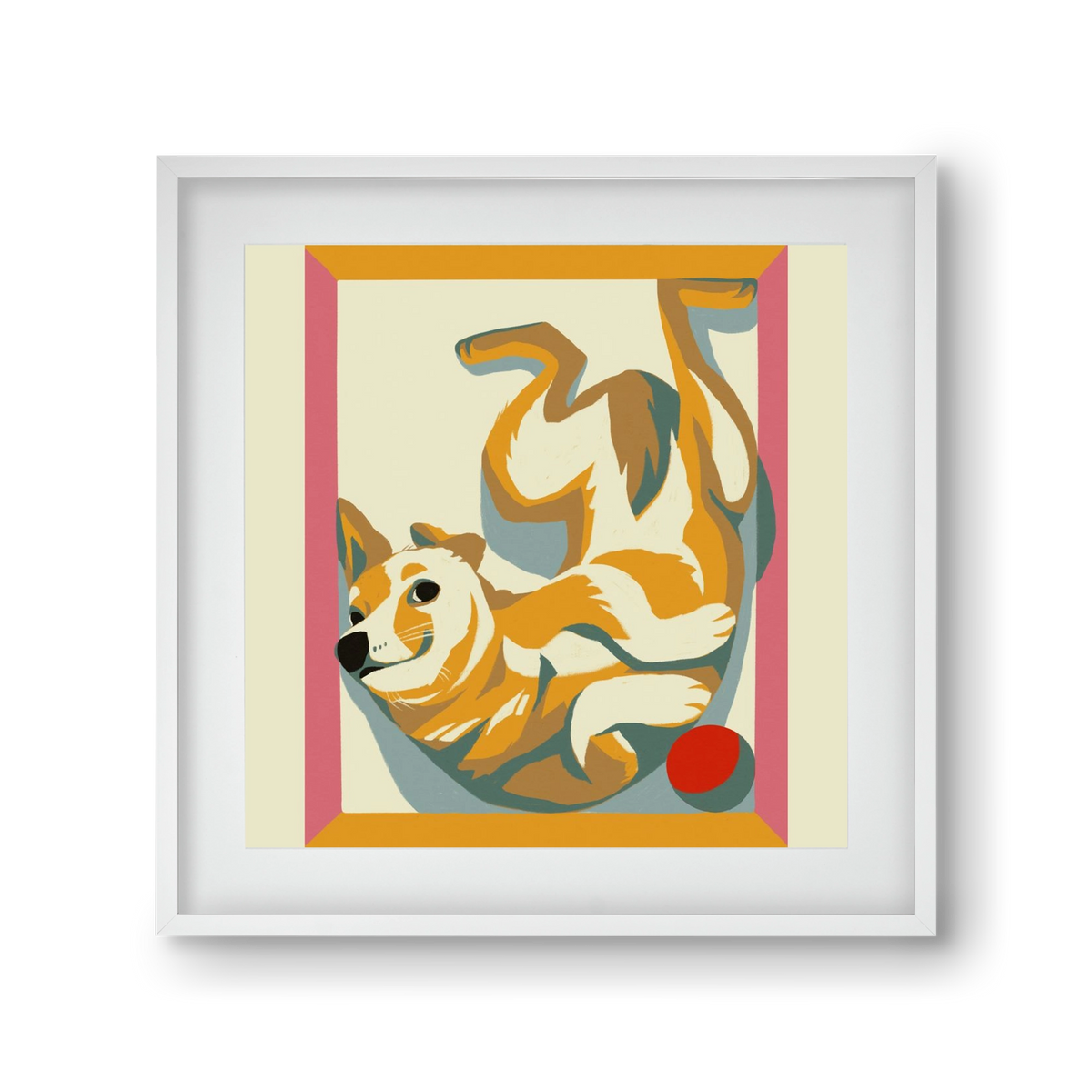 Rozi, 30x30 cm (20x20 cm), Fehér keret, paszpartuval