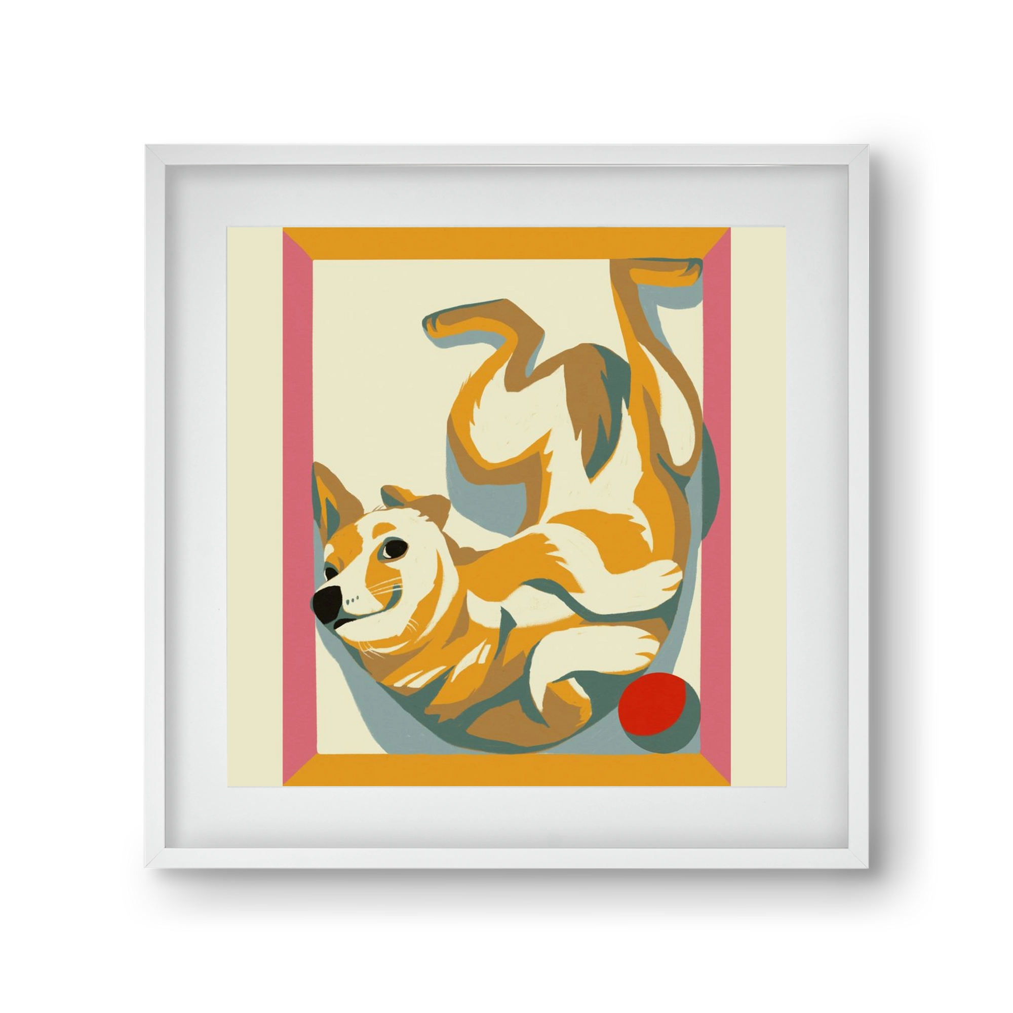 Rozi, 30x30 cm (20x20 cm), Fehér keret, paszpartuval