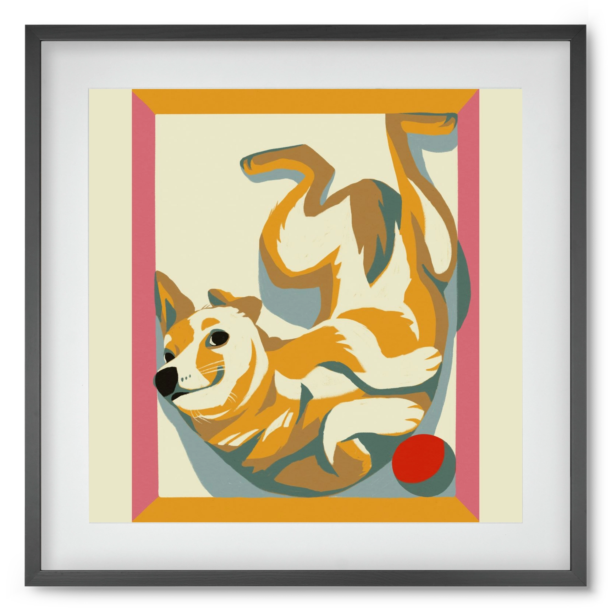 Rozi, 50x50 cm (40x40 cm), Fekete keret, paszpartuval