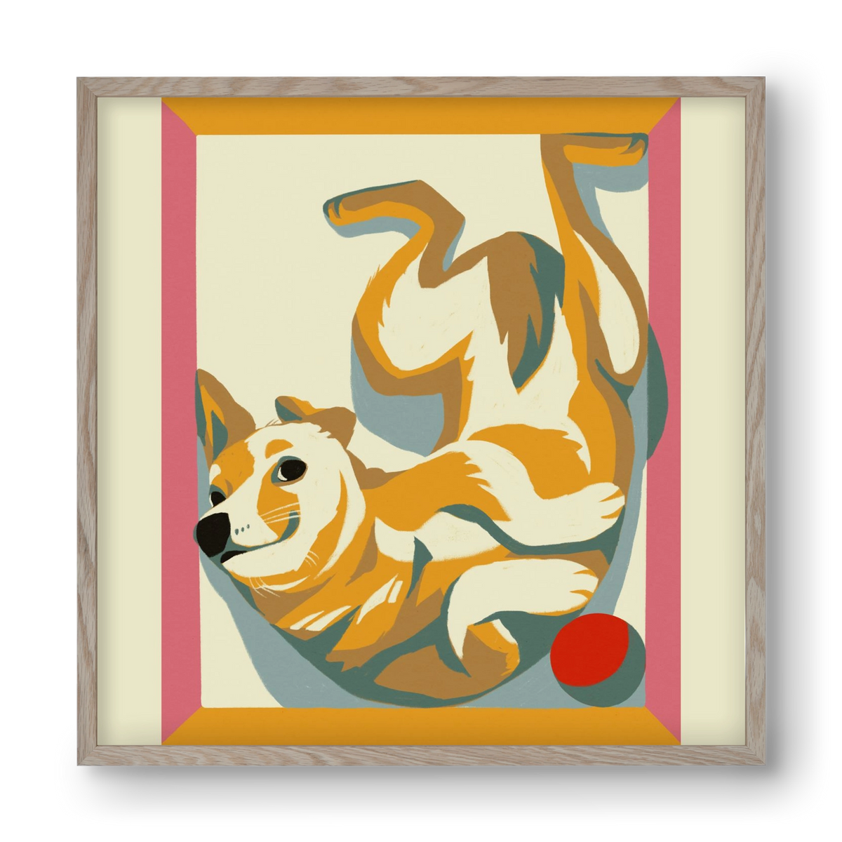 Rozi, 40x40 cm (40x40 cm), Tölgy keret