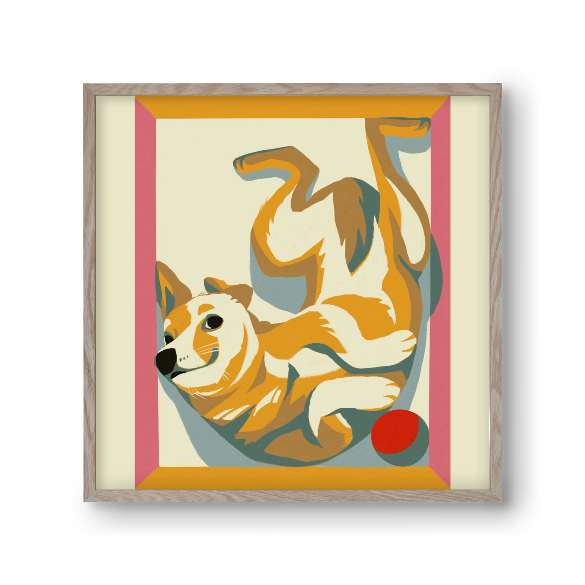 Rozi, 30x30 cm (30x30 cm), Tölgy keret