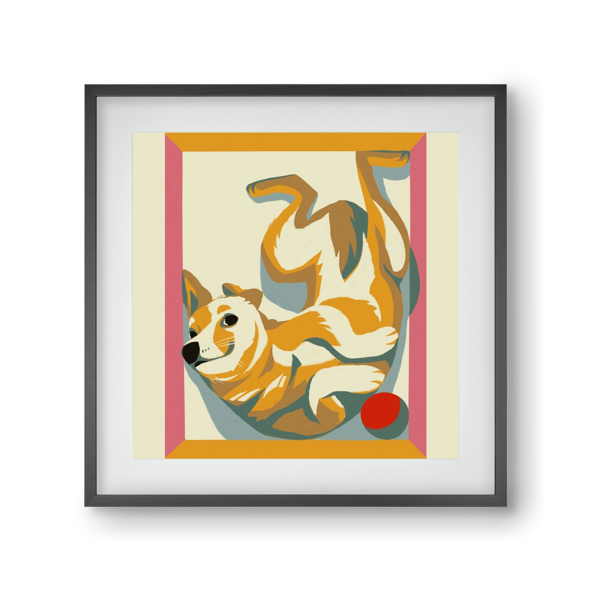 Rozi, 30x30 cm (20x20 cm), Fekete keret, paszpartuval