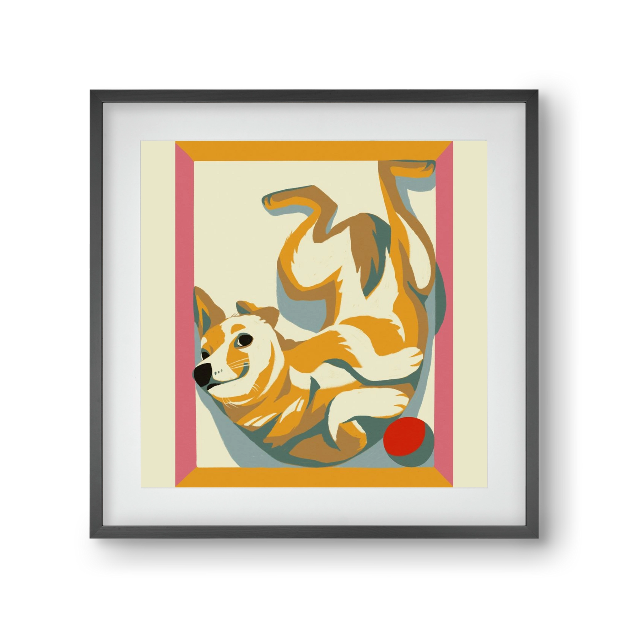 Rozi, 30x30 cm (20x20 cm), Fekete keret, paszpartuval