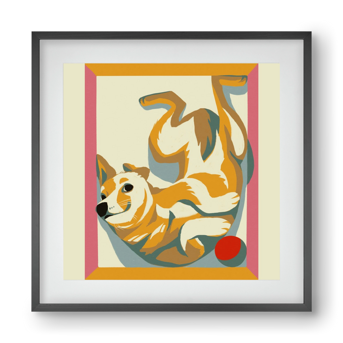 Rozi, 40x40 cm (30x30 cm), Fekete keret, paszpartuval