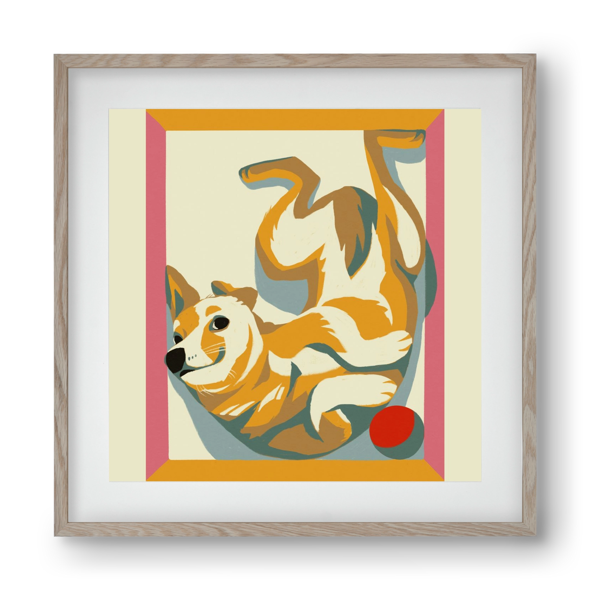 Rozi, 40x40 cm (30x30 cm), Tölgy keret, paszpartuval