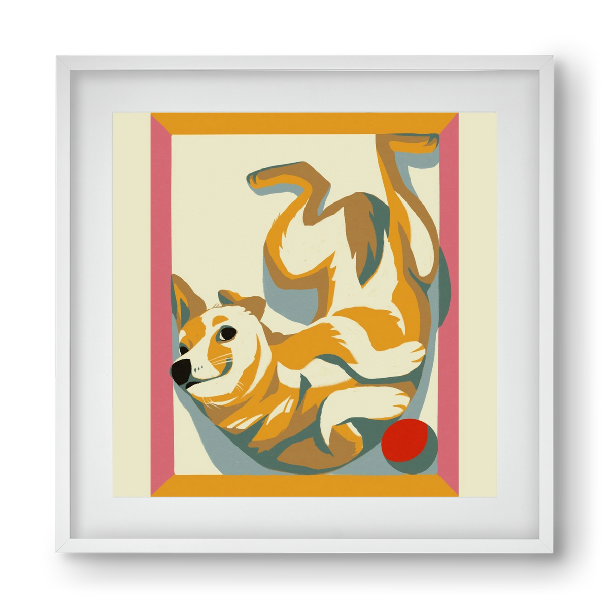 Rozi, 40x40 cm (30x30 cm), Fehér keret, paszpartuval