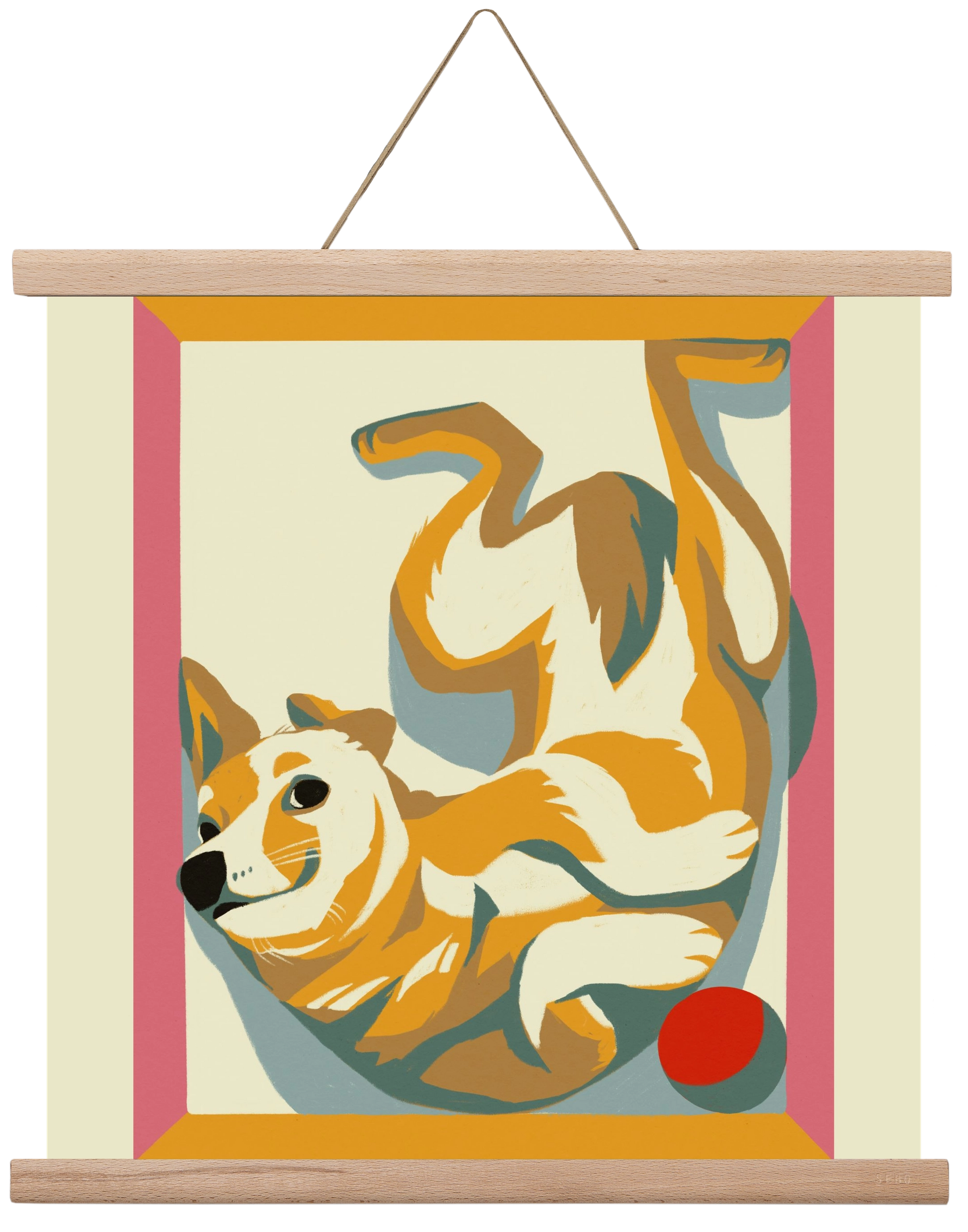 Rozi, 40x40 cm (40x40 cm), Tölgy akasztó