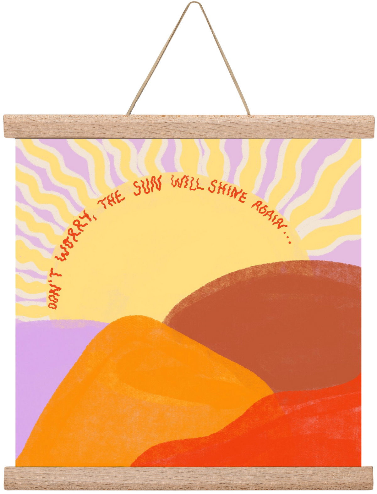 The Sun Will Shine Again , 30x30 cm (30x30 cm), Tölgy akasztó