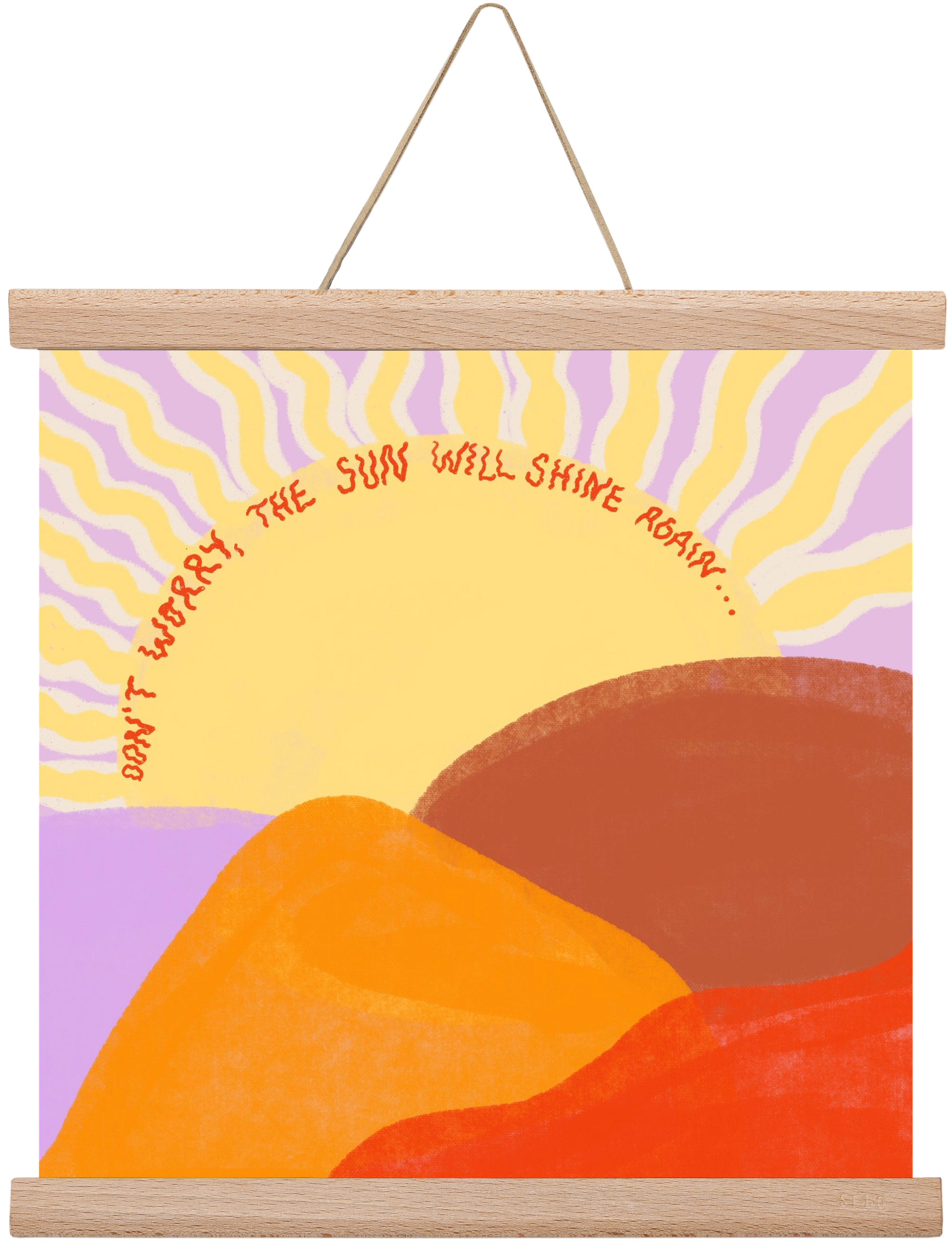 The Sun Will Shine Again , 30x30 cm (30x30 cm), Tölgy akasztó