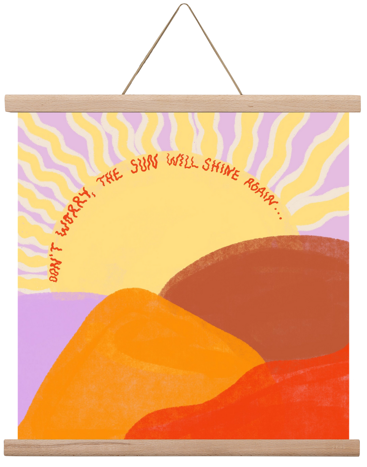 The Sun Will Shine Again , 40x40 cm (40x40 cm), Tölgy akasztó