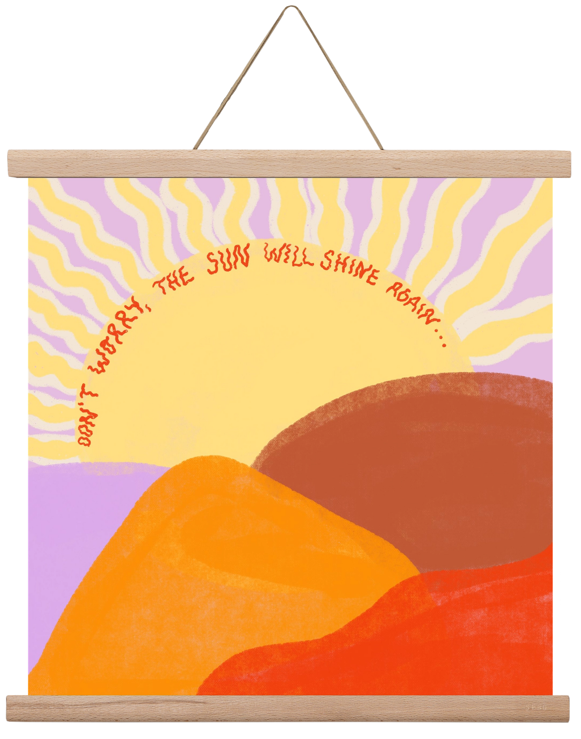 The Sun Will Shine Again , 40x40 cm (40x40 cm), Tölgy akasztó