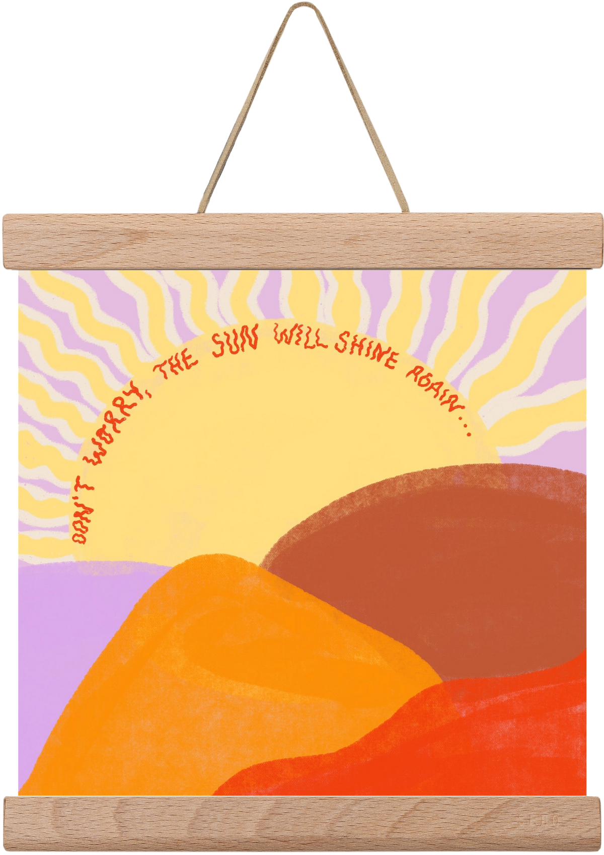 The Sun Will Shine Again , 20x20 cm (20x20 cm), Tölgy akasztó