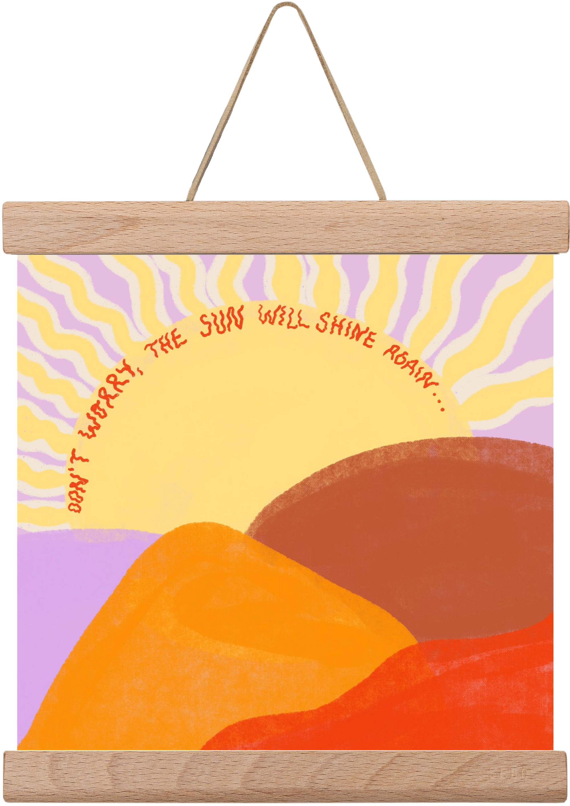 The Sun Will Shine Again , 20x20 cm (20x20 cm), Tölgy akasztó