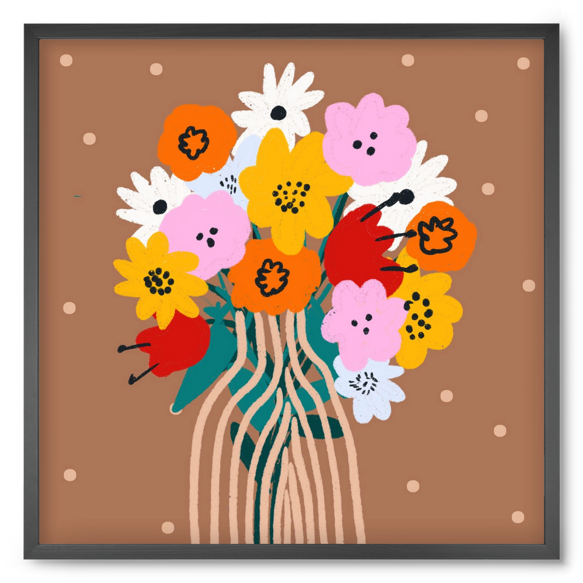 Florals for Spring? Groundbreaking…, 50x50 cm (50x50 cm), Fekete keret