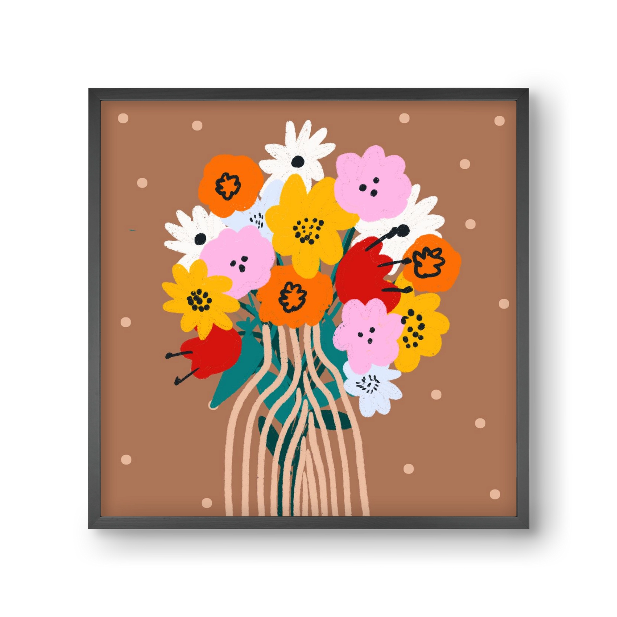 Florals for Spring? Groundbreaking…, 30x30 cm (30x30 cm), Fekete keret
