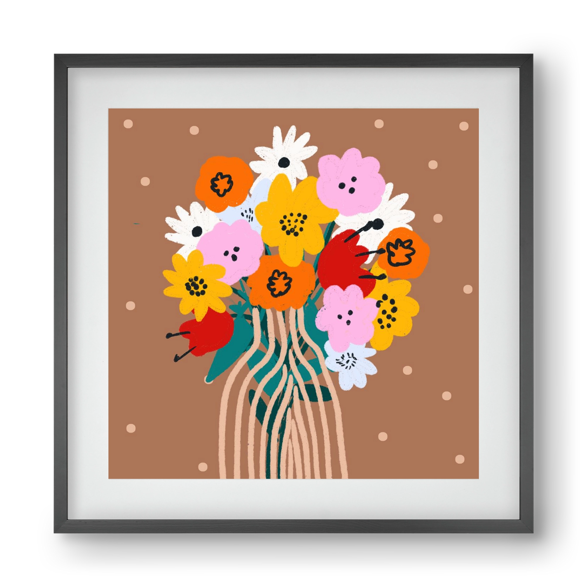 Florals for Spring? Groundbreaking…, 40x40 cm (30x30 cm), Fekete keret, paszpartuval