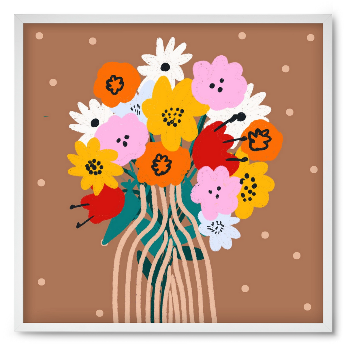 Florals for Spring? Groundbreaking…, 50x50 cm (50x50 cm), Fehér keret