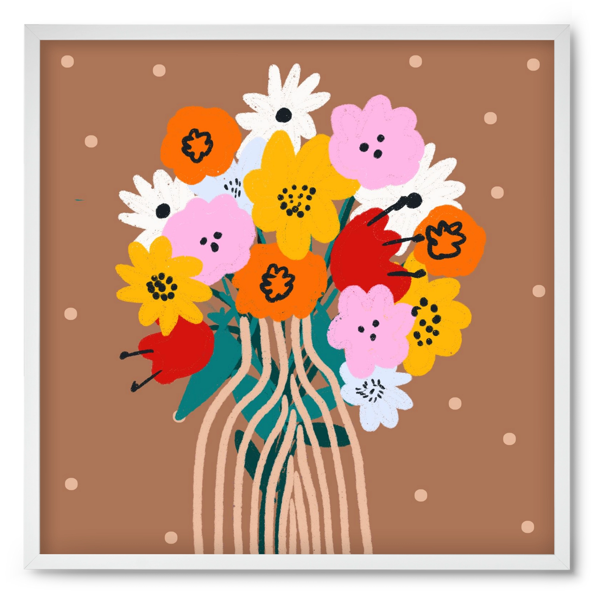 Florals for Spring? Groundbreaking…, 50x50 cm (50x50 cm), Fehér keret
