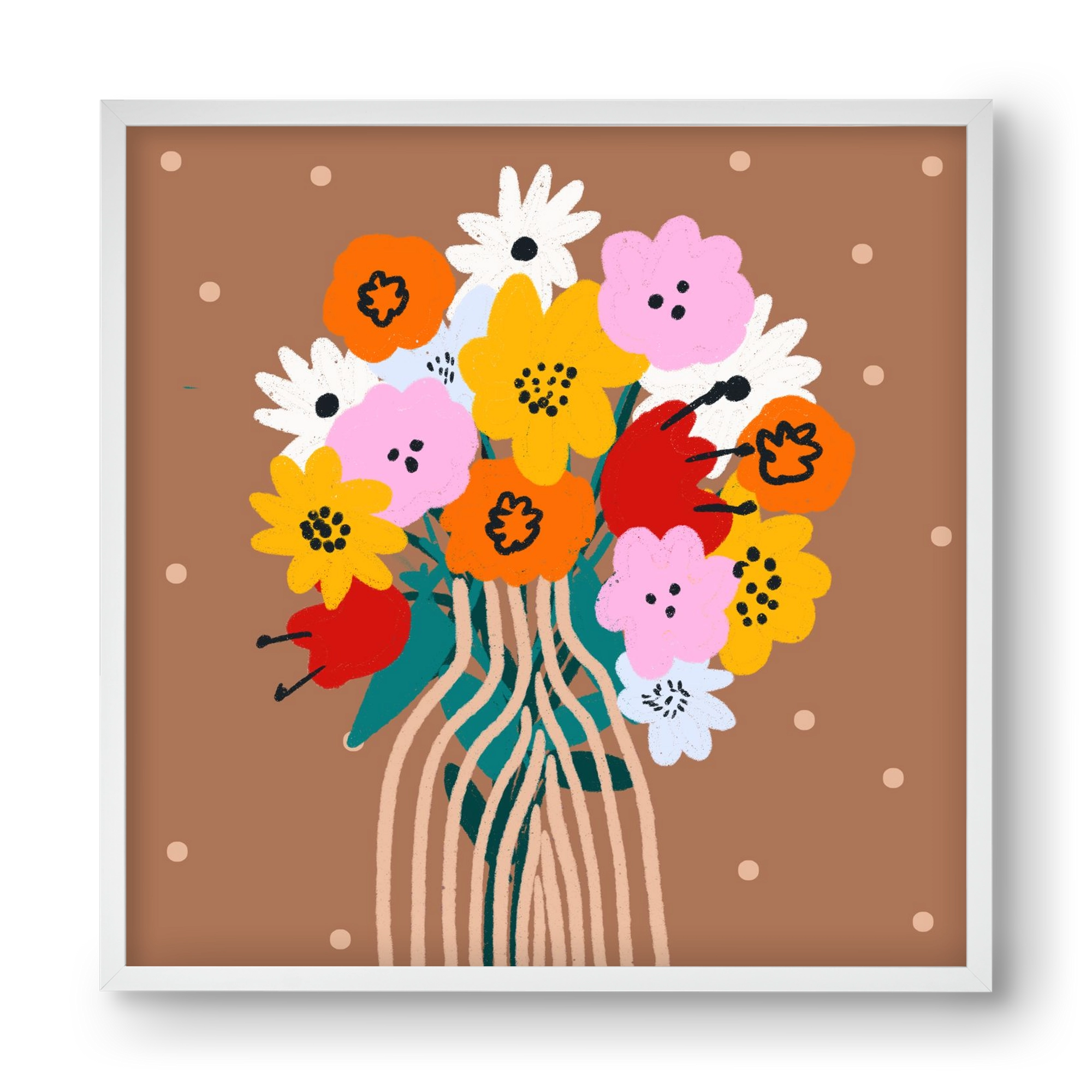 Florals for Spring? Groundbreaking…, 40x40 cm (40x40 cm), Fehér keret