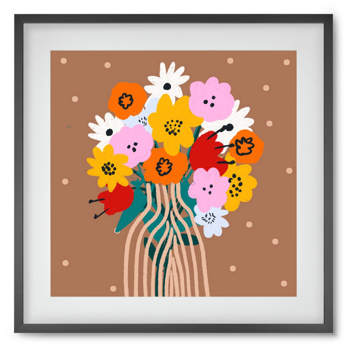 Florals for Spring? Groundbreaking…, 50x50 cm (40x40 cm), Fekete keret, paszpartuval