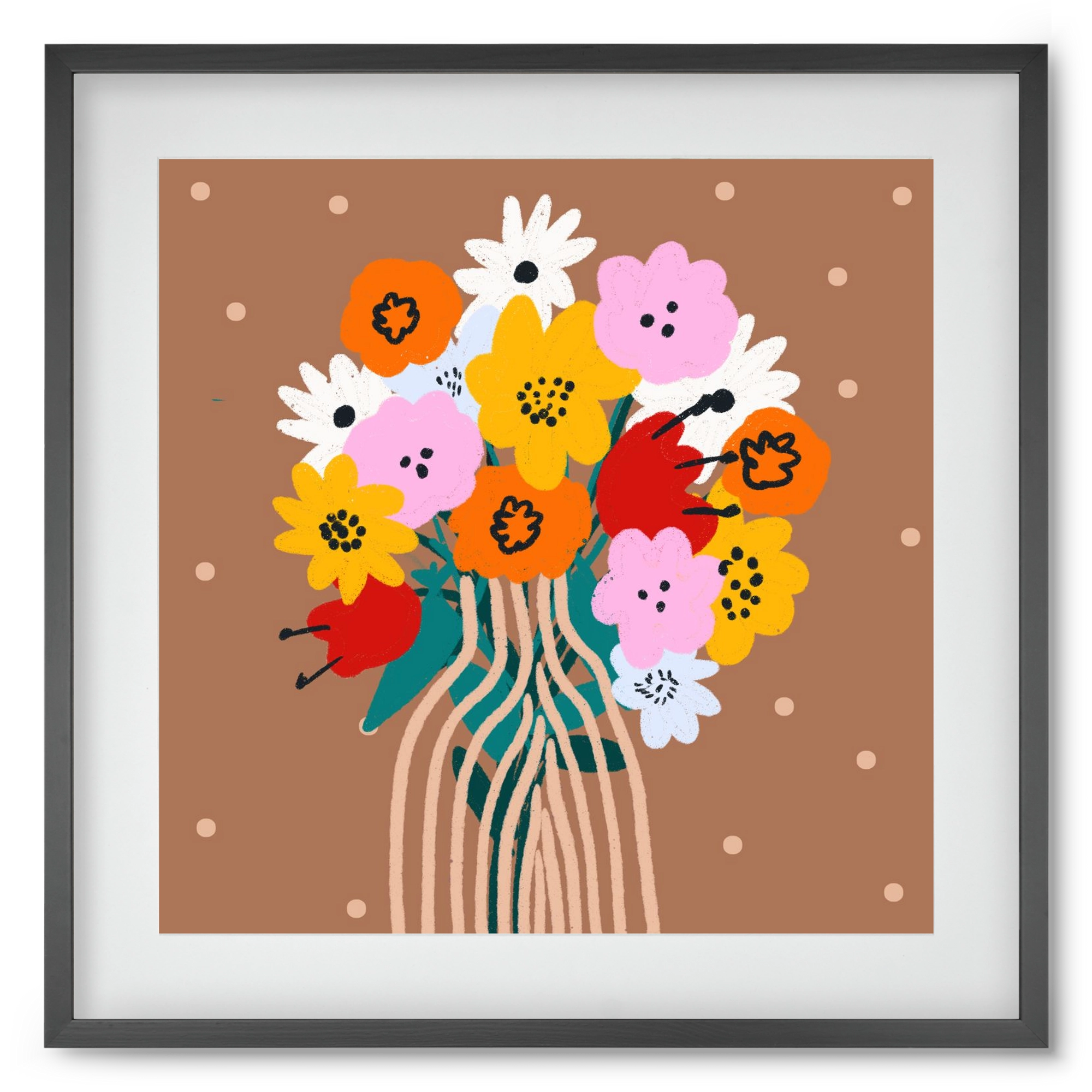 Florals for Spring? Groundbreaking…, 50x50 cm (40x40 cm), Fekete keret, paszpartuval