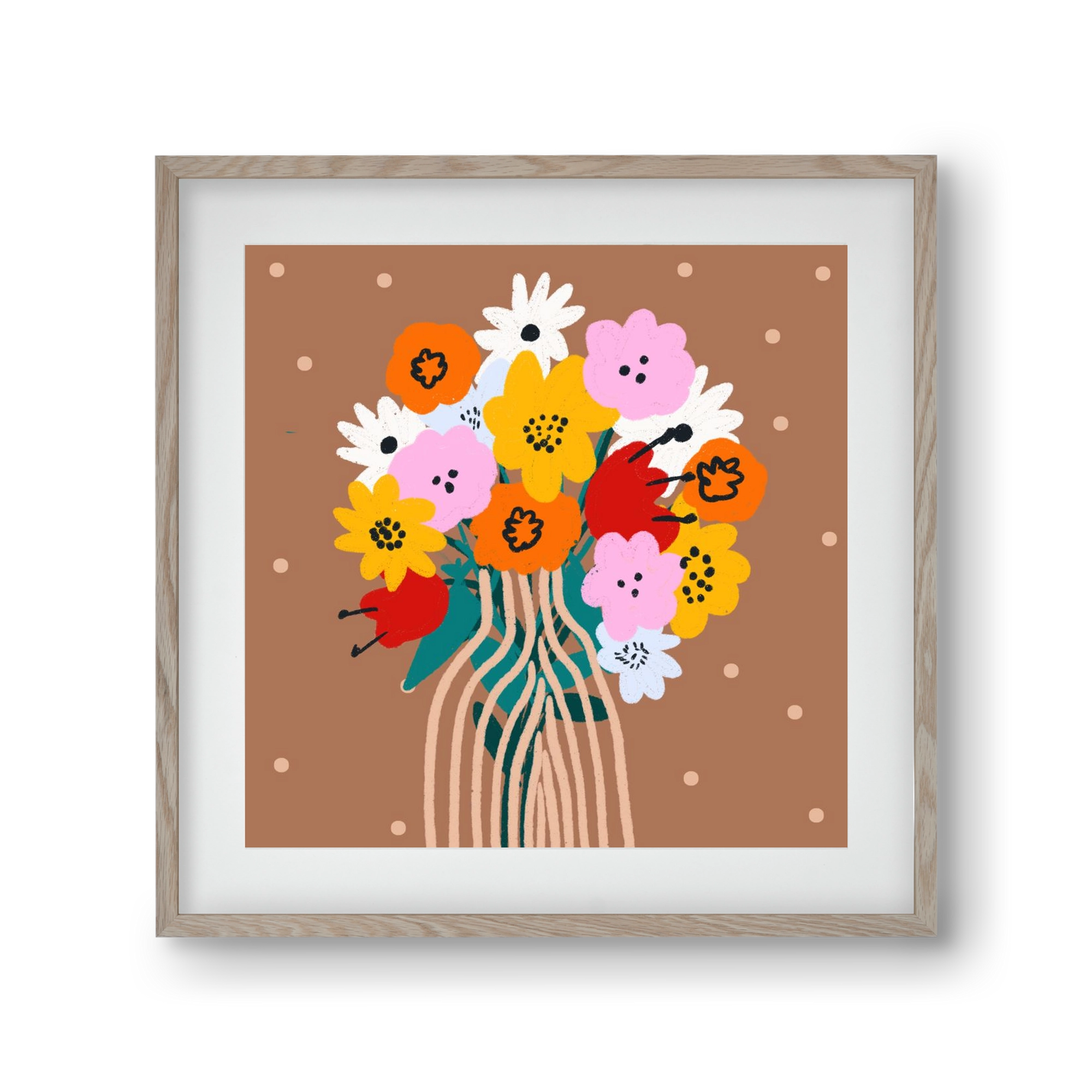 Florals for Spring? Groundbreaking…, 30x30 cm (20x20 cm), Tölgy keret, paszpartuval