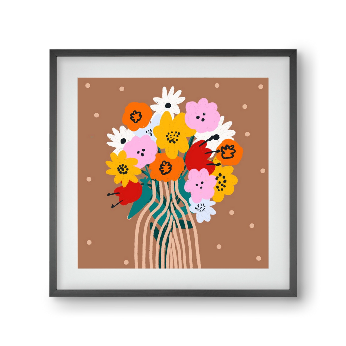 Florals for Spring? Groundbreaking…, 30x30 cm (20x20 cm), Fekete keret, paszpartuval