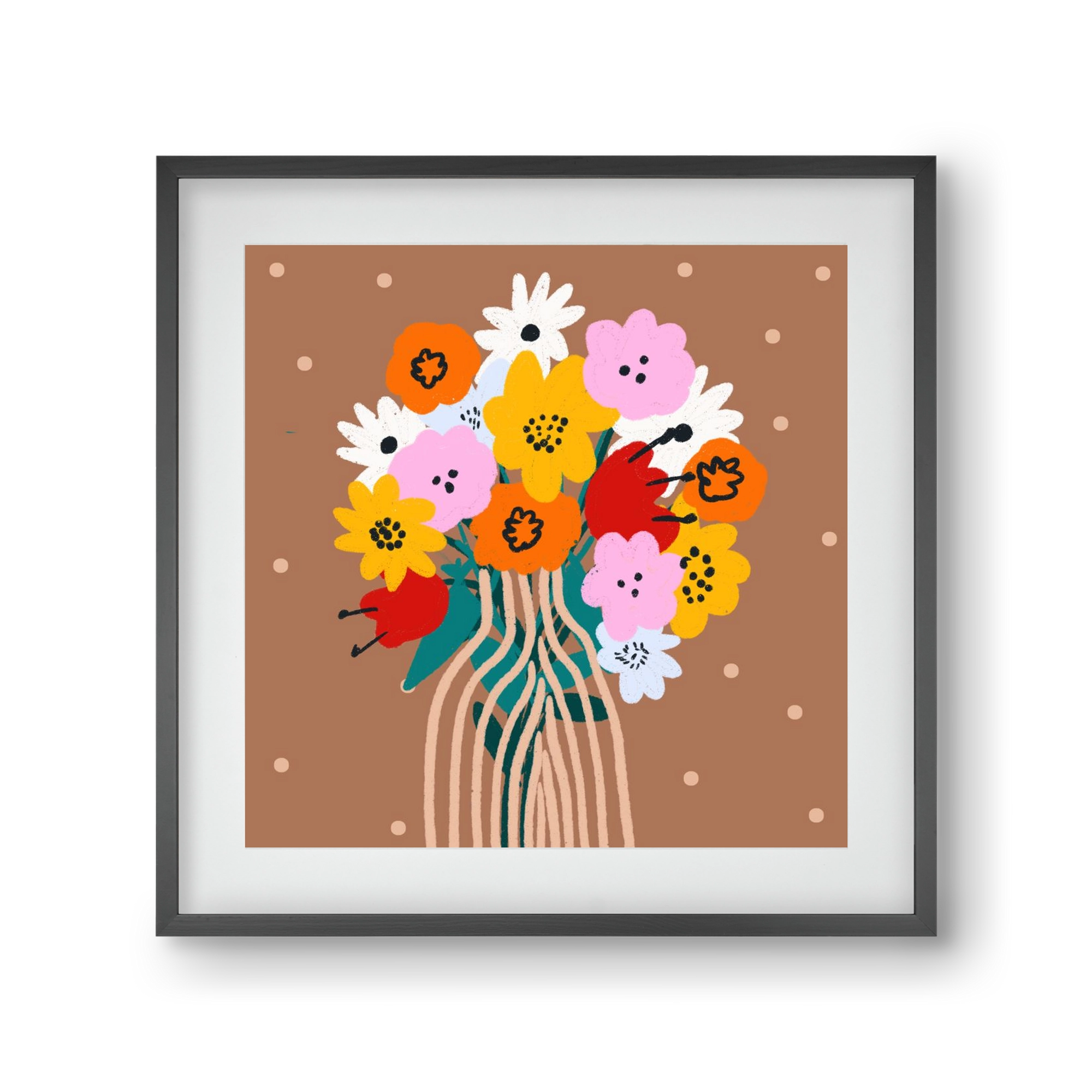 Florals for Spring? Groundbreaking…, 30x30 cm (20x20 cm), Fekete keret, paszpartuval