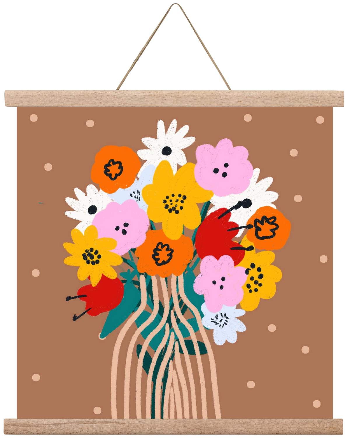 Florals for Spring? Groundbreaking…, 40x40 cm (40x40 cm), Tölgy akasztó