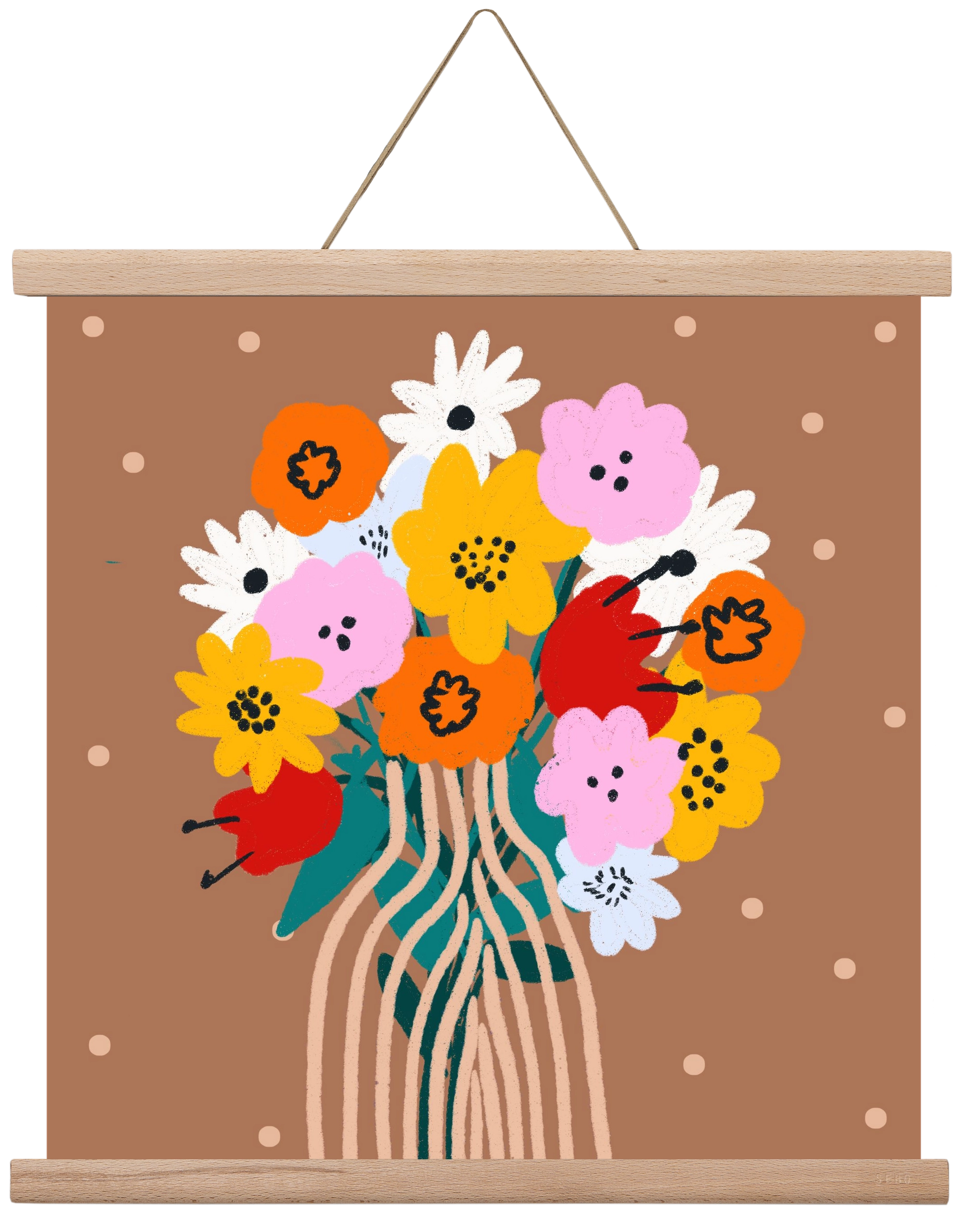 Florals for Spring? Groundbreaking…, 40x40 cm (40x40 cm), Tölgy akasztó