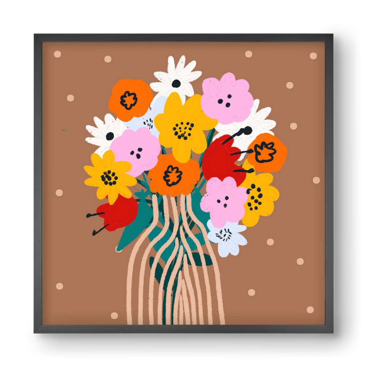 Florals for Spring? Groundbreaking…, 40x40 cm (40x40 cm), Fekete keret