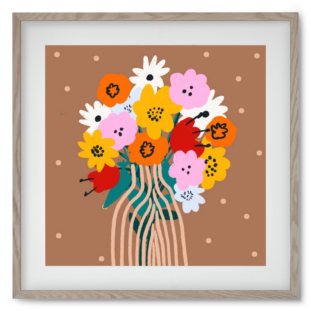 Florals for Spring? Groundbreaking…, 50x50 cm (40x40 cm), Tölgy keret, paszpartuval