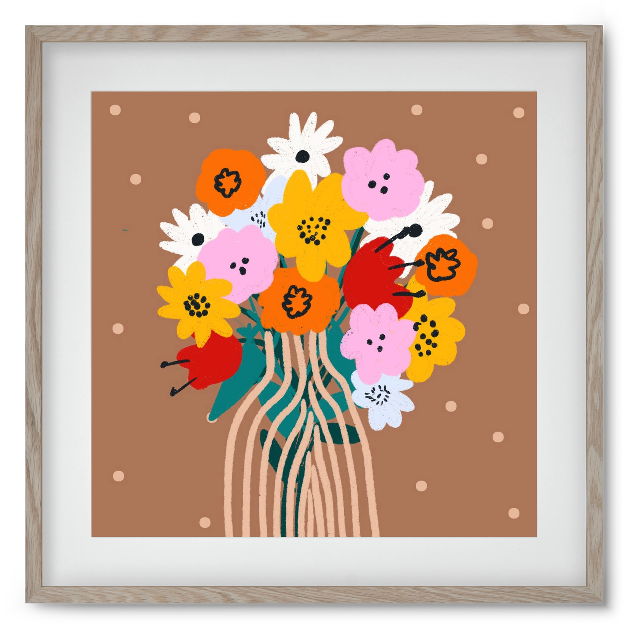 Florals for Spring? Groundbreaking…, 50x50 cm (40x40 cm), Tölgy keret, paszpartuval