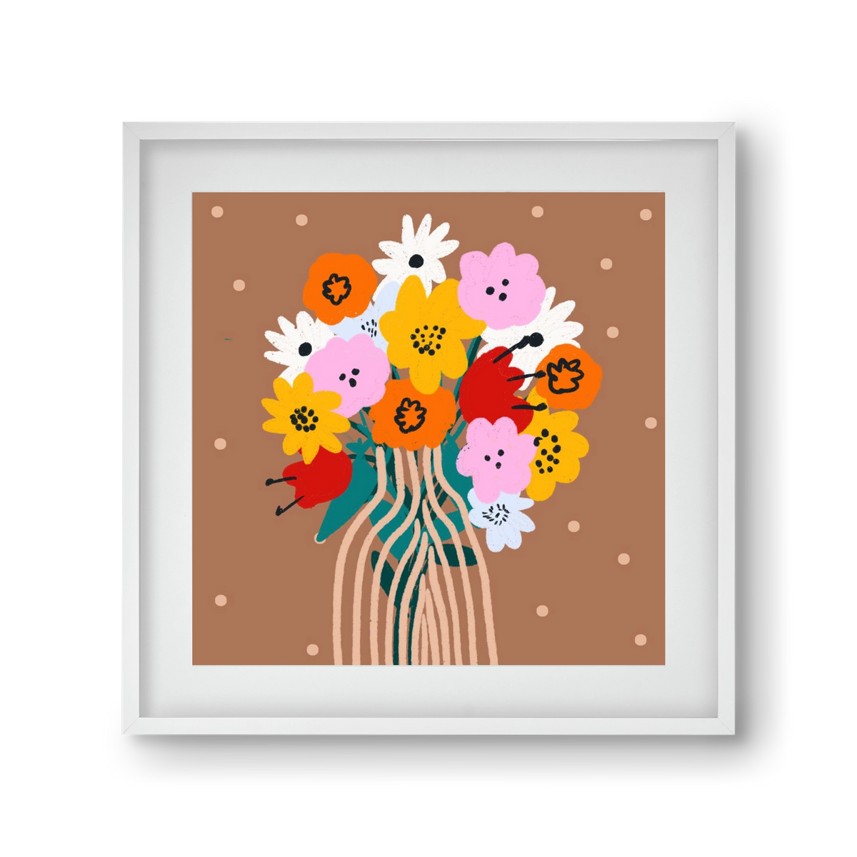 Florals for Spring? Groundbreaking…, 30x30 cm (20x20 cm), Fehér keret, paszpartuval