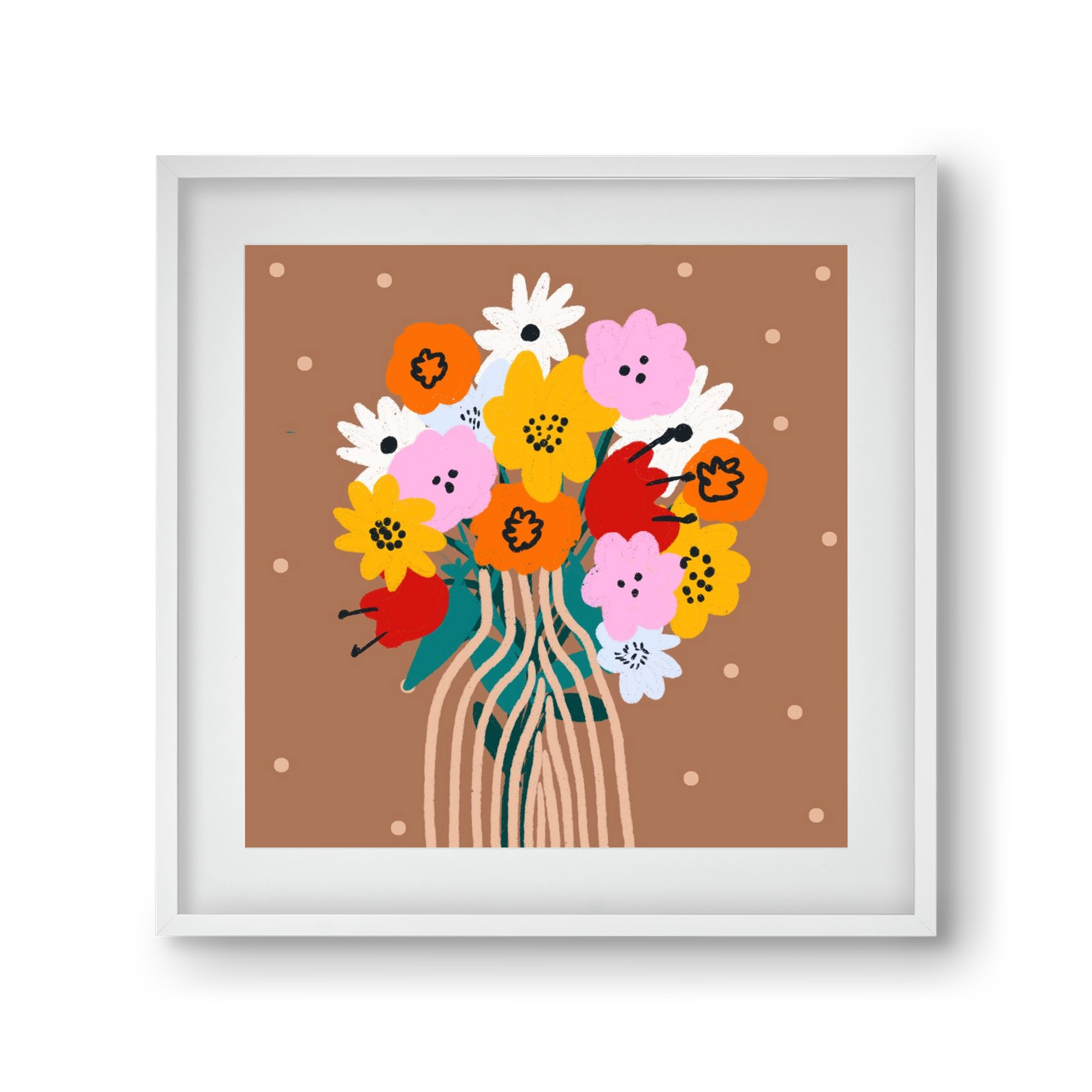 Florals for Spring? Groundbreaking…, 30x30 cm (20x20 cm), Fehér keret, paszpartuval