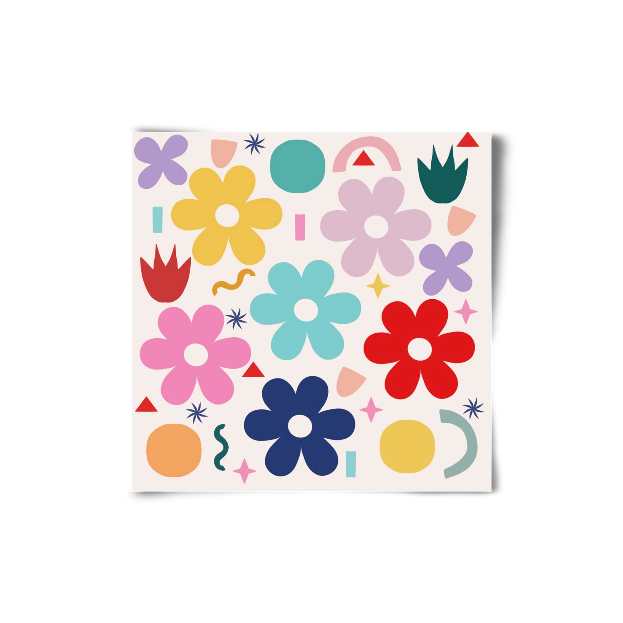 Happy Florals , 20x20 cm, Keret nélkül