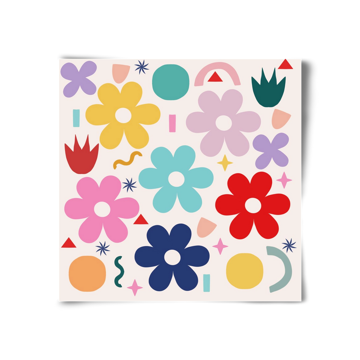 Happy Florals , 30x30 cm, Keret nélkül