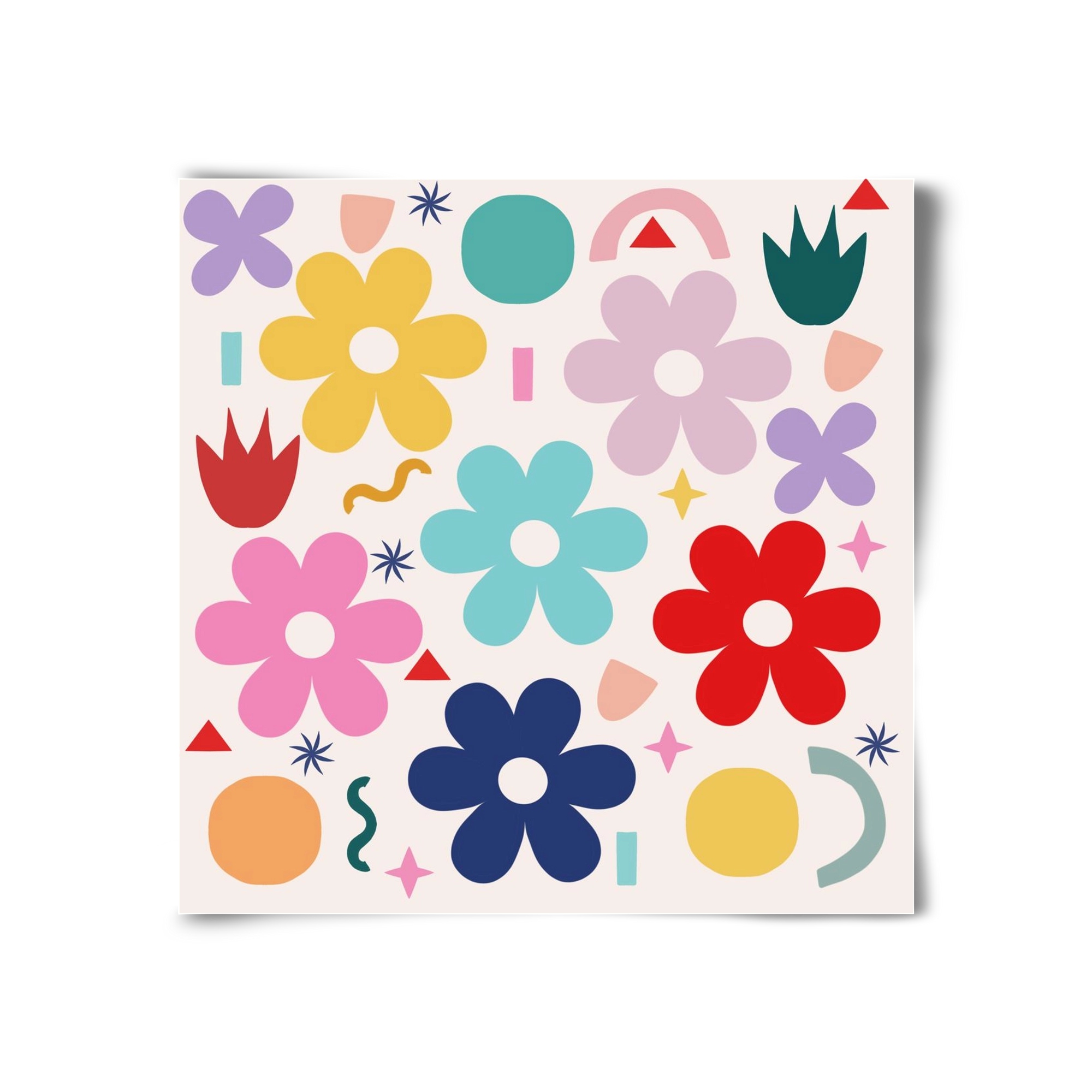 Happy Florals , 30x30 cm, Keret nélkül