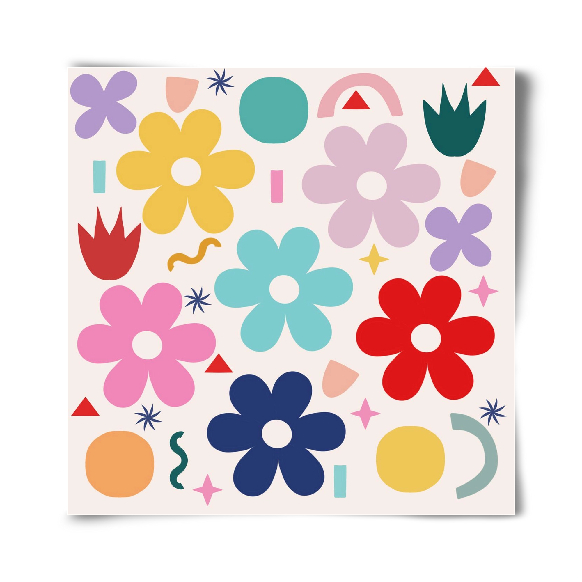 Happy Florals , 40x40 cm, Keret nélkül