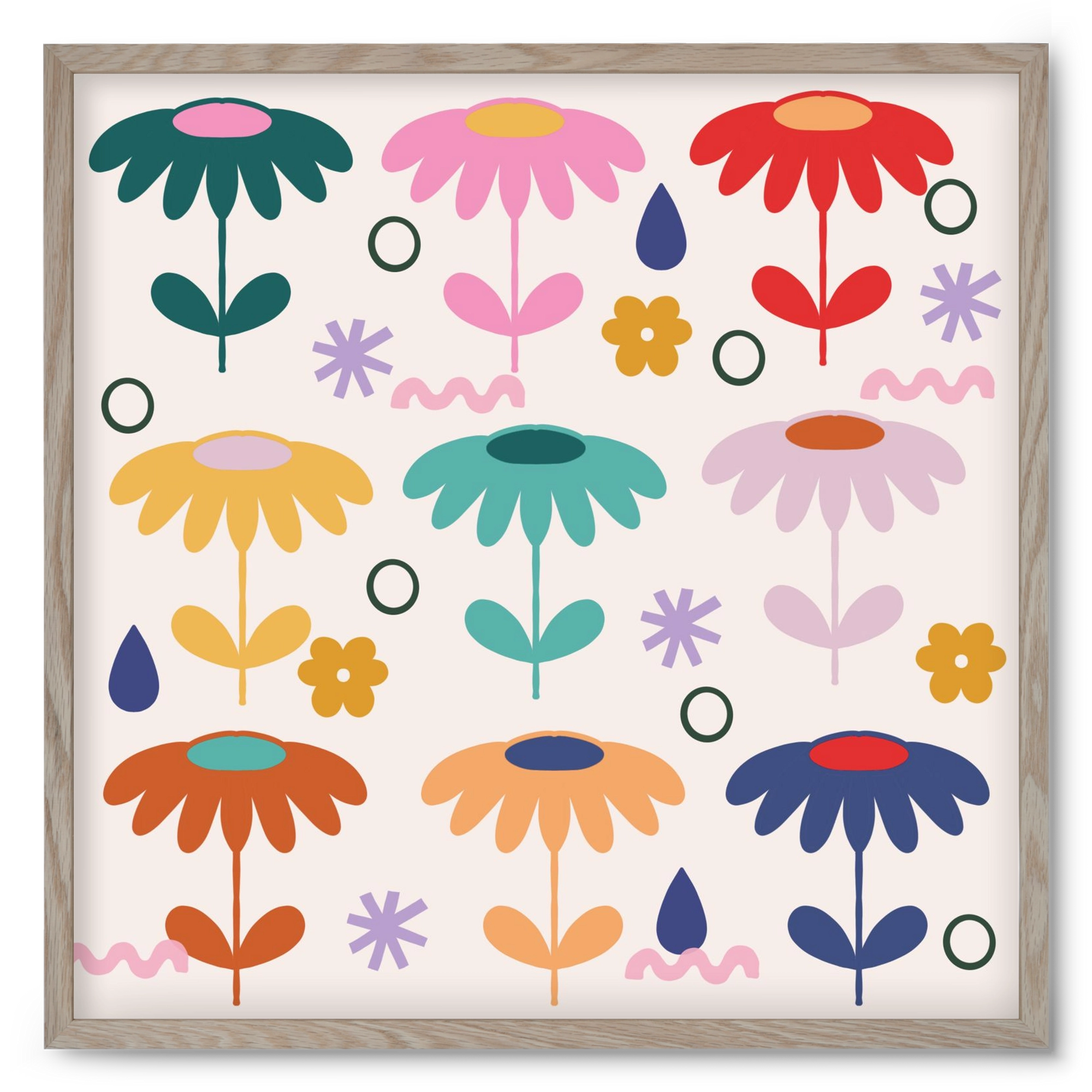 Spring Is Coming , 50x50 cm (50x50 cm), Tölgy keret