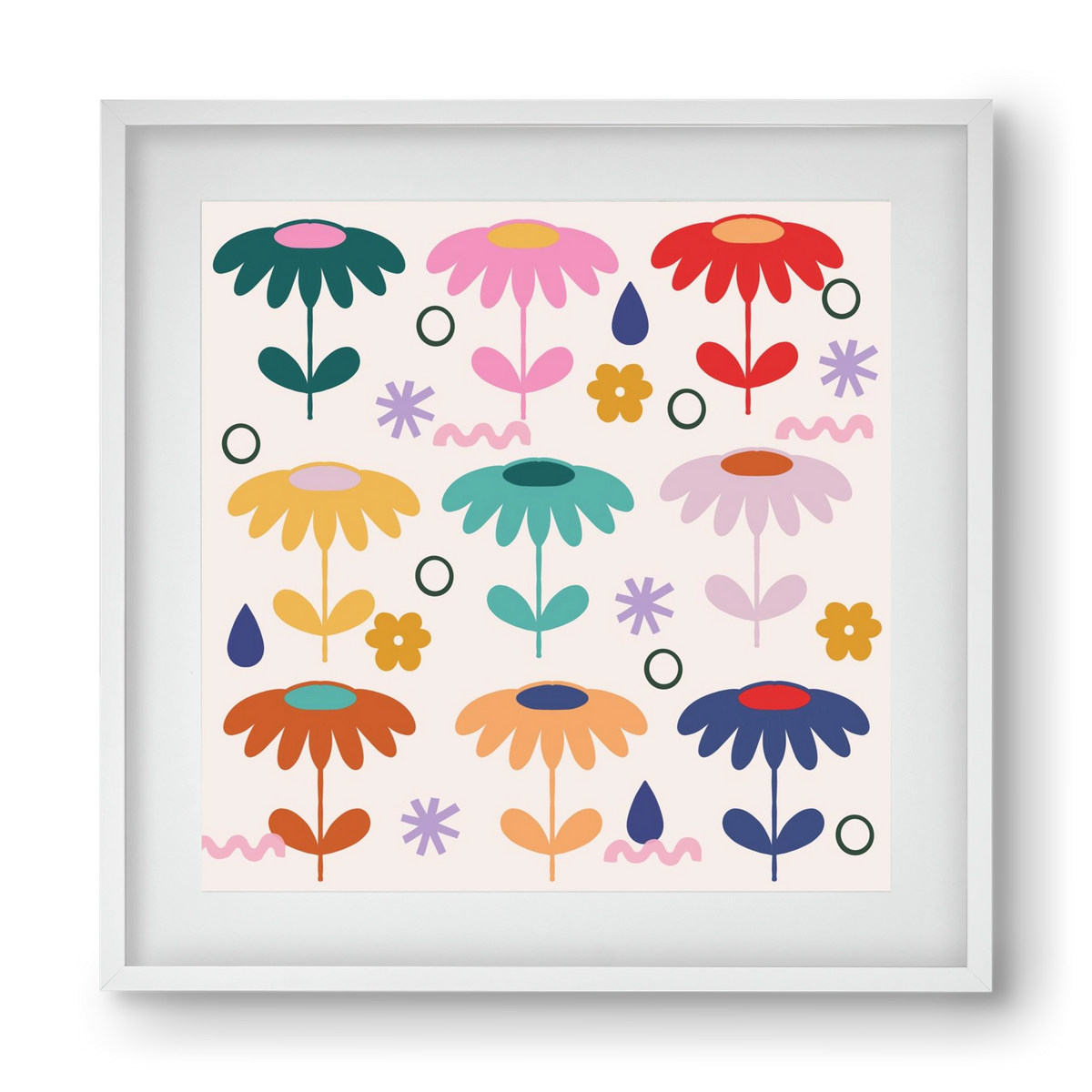 Spring Is Coming , 40x40 cm (30x30 cm), Fehér keret, paszpartuval