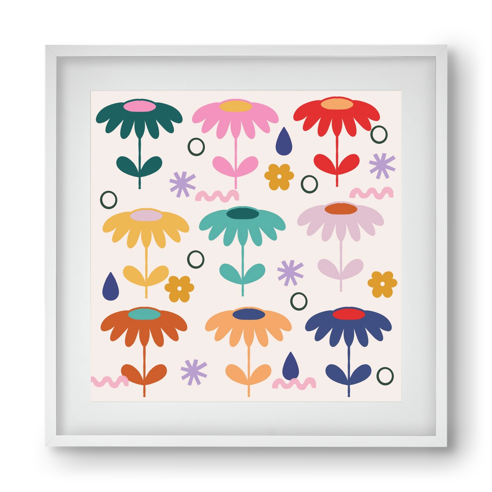 Spring Is Coming , 40x40 cm (30x30 cm), Fehér keret, paszpartuval