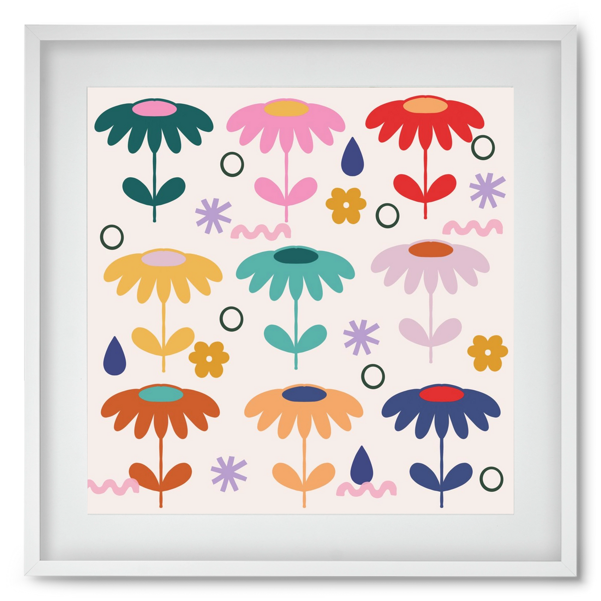 Spring Is Coming , 50x50 cm (40x40 cm), Fehér keret, paszpartuval