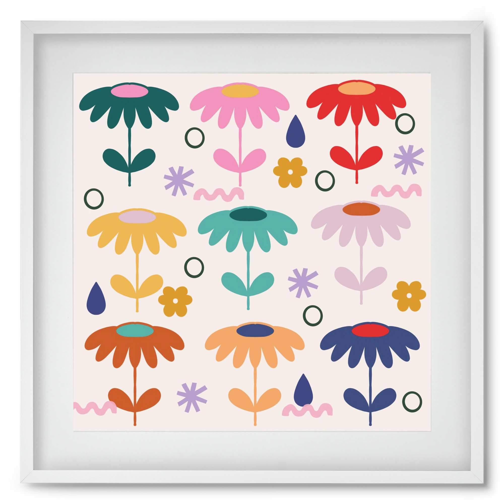 Spring Is Coming , 50x50 cm (40x40 cm), Fehér keret, paszpartuval