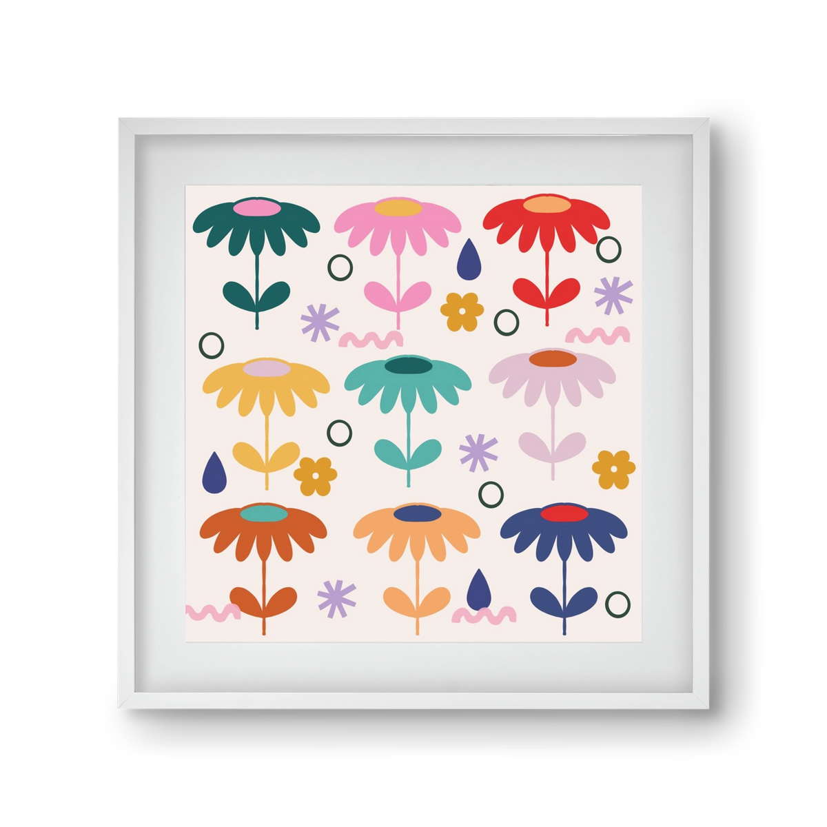 Spring Is Coming , 30x30 cm (20x20 cm), Fehér keret, paszpartuval